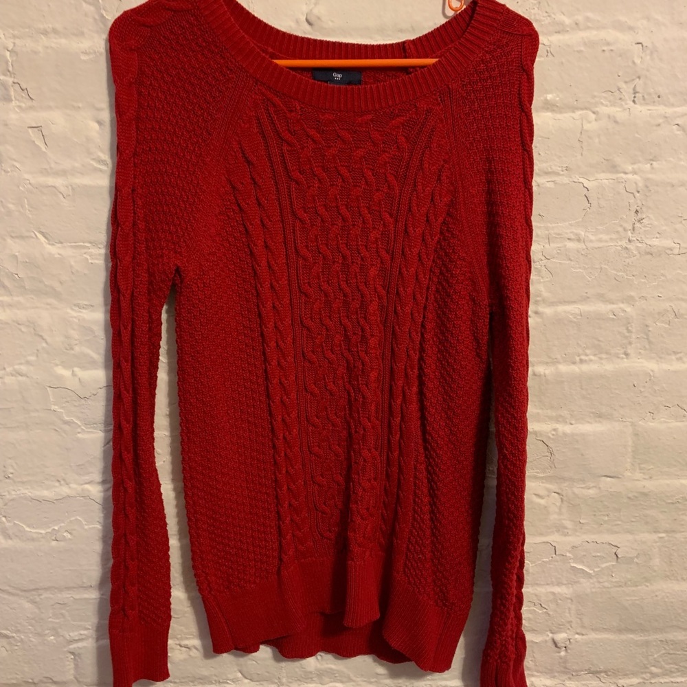 GAP Red Knit Sweater